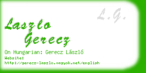 laszlo gerecz business card