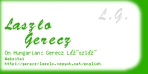 laszlo gerecz business card